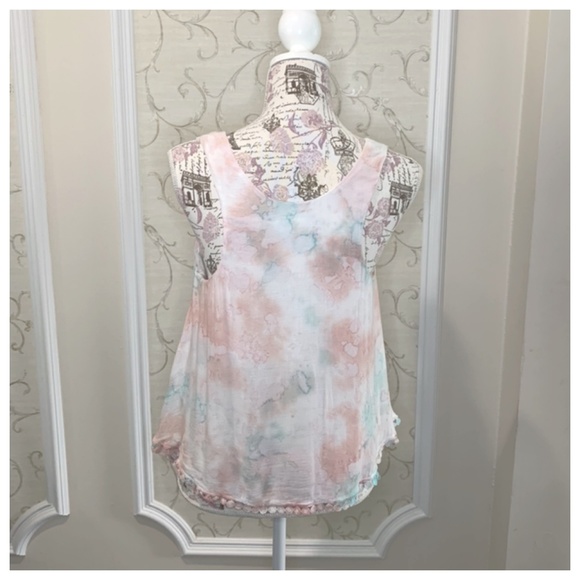 Young Fabulous &  Broke Tie Dye Tank S Blouse - Picture 2 of 5